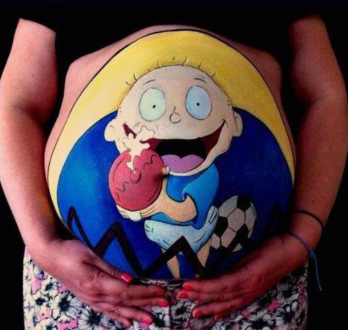 Carrie Preston bump painting bébé